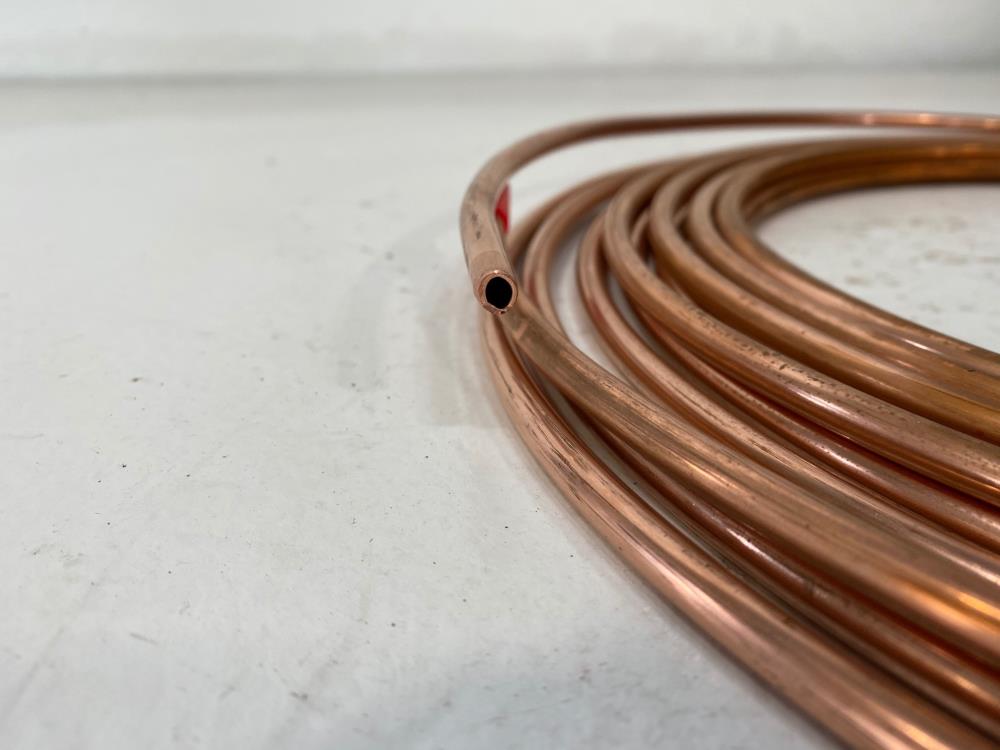 Lot of (3) Reading 1/4" x 50' Soft Copper Refrigeration Tubing